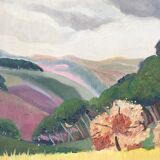 Landscape canvas colorful 41 x 33 cm