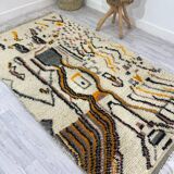 Handmade Moroccan Berber carpet 242 x 136 CM