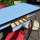 Vintage 70s Formica chair with table