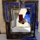 Mirror with ceramic frame