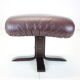 Scandinavian Leather Armchairs / Lounge Chairs, With footres 1970s, Finland