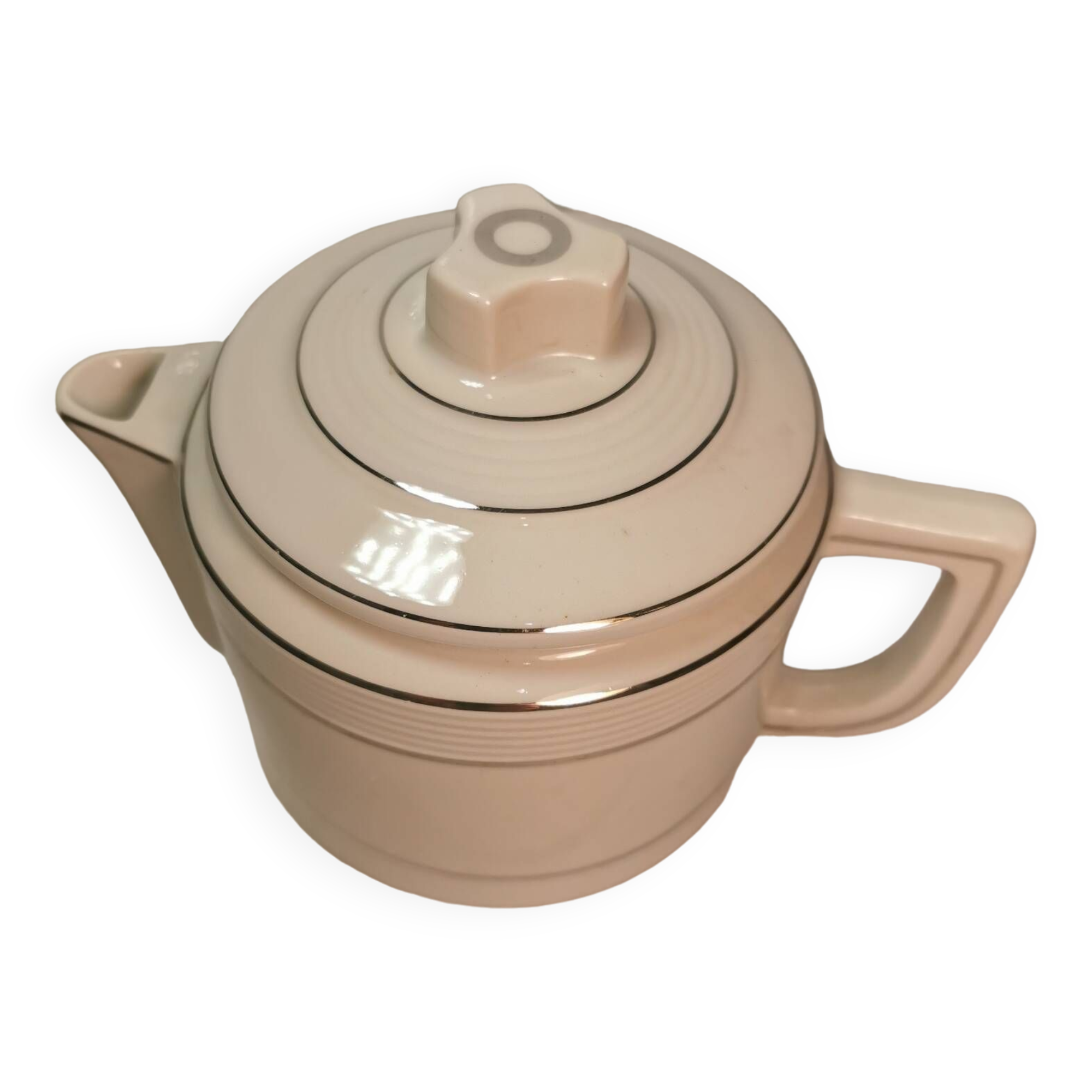 Vintage art deco teapot coffee maker. pillivuyt French porcelain