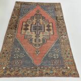 Red & Yellow Turkish Vintage Rug, 109x193Cm