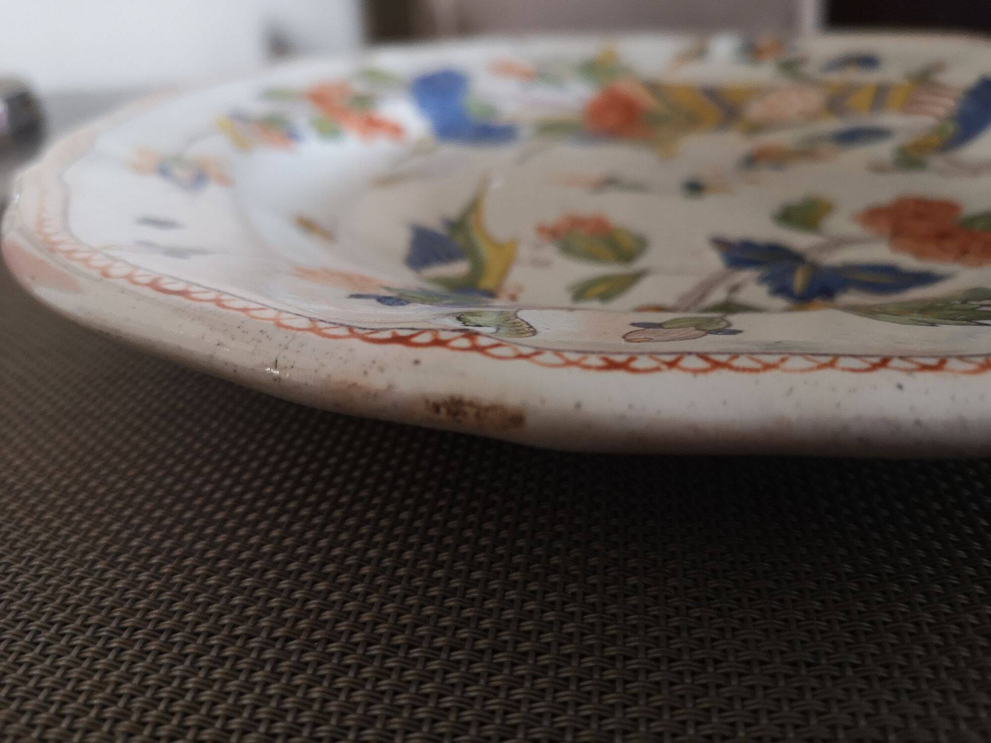 Old Rouen Plate - Cornucopia - Mid 18th century