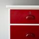Vintage lacquered wood chest of drawers