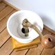 Vintage wood and ceramic coffee grinder