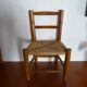 Chaise bois paillée enfant vintage