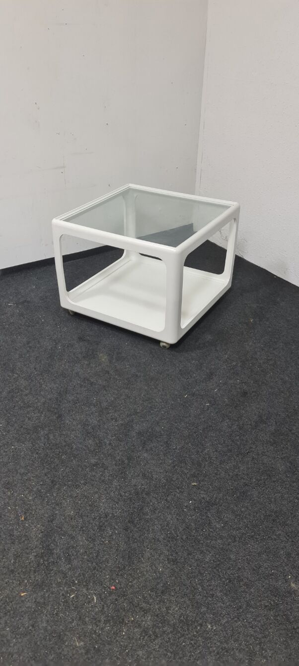 Vintage spaceage coffee table by Peter Ghyczy for Horn Collection