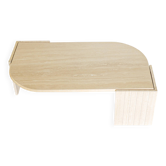 Table basse en travertin italien vintage, années 1970.