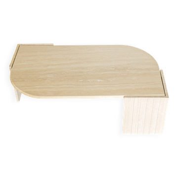 Vintage Italian travertine coffee table, 1970s.