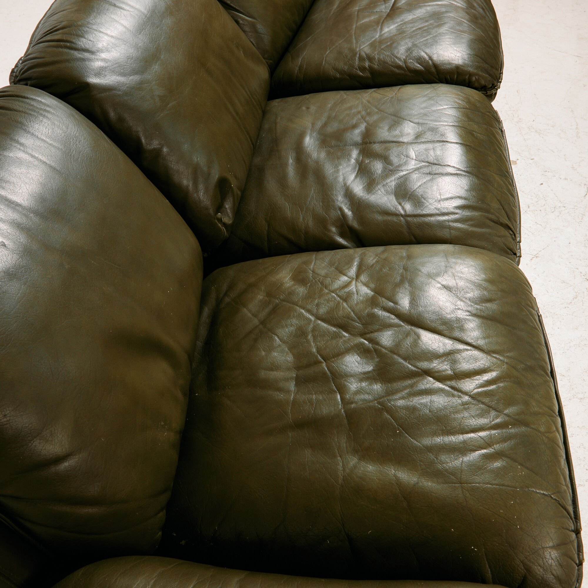 Leather sofa set, 3-piece set
