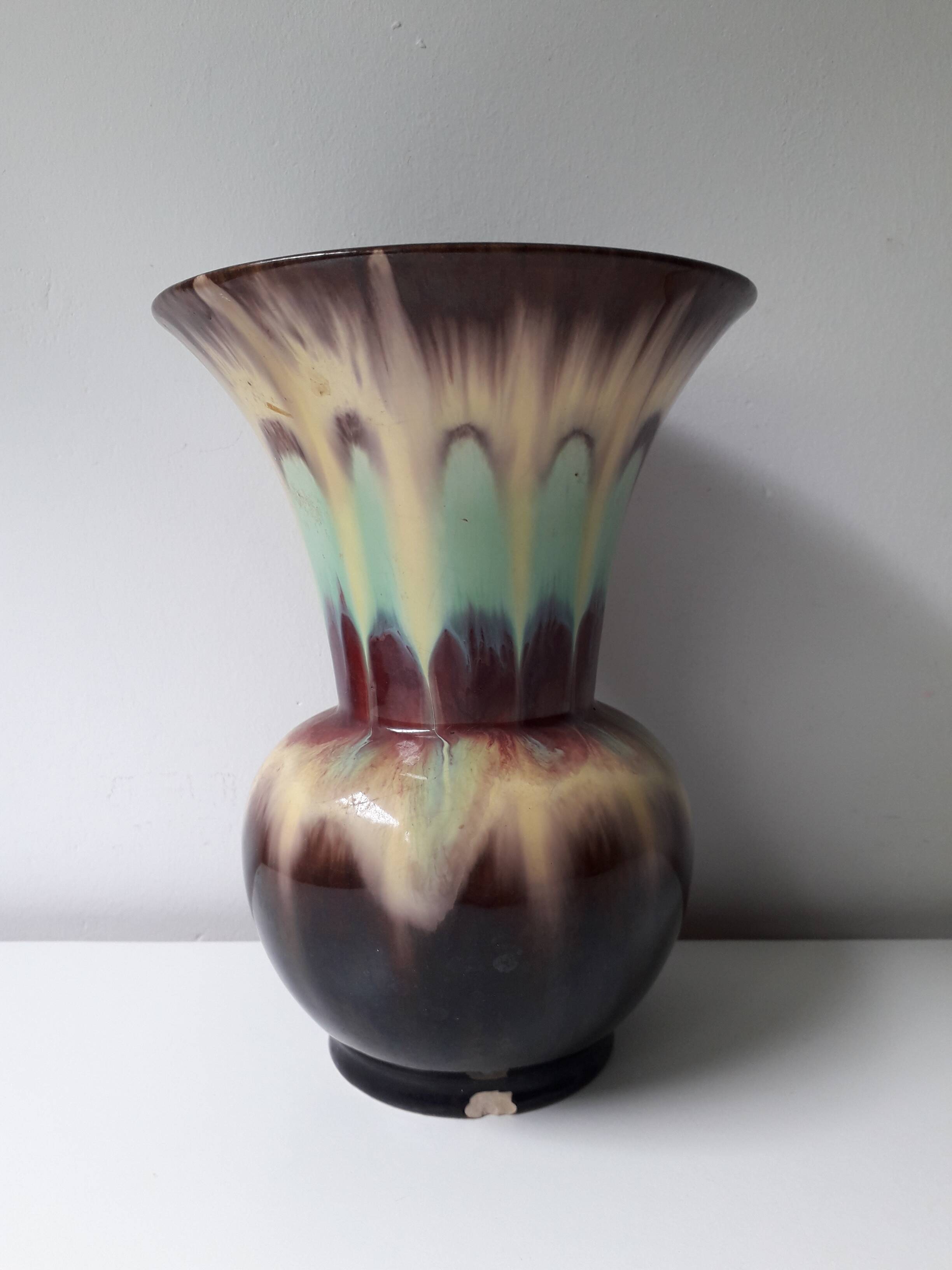 Ceramic vase from the 60s numbered (18cm) A1