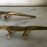 Couple of brass alligators