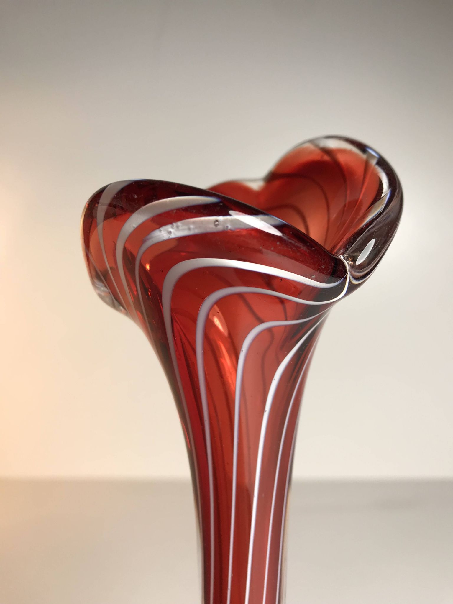 Murano Glass Vase Italy, The '70s