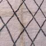 Moroccan rug Beni M'Rirt white - 168 x 223 cm
