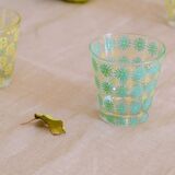 Vintage flower glasses Cerve Italy