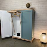 Wardrobe with two wardrobe compartments and drawers