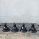 Suspension cloche emaillee noire