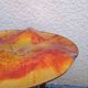 Contemporary decorative glass plate signed Cesart Italy 1980 glazed