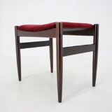 1960s danish teak stool in fabric