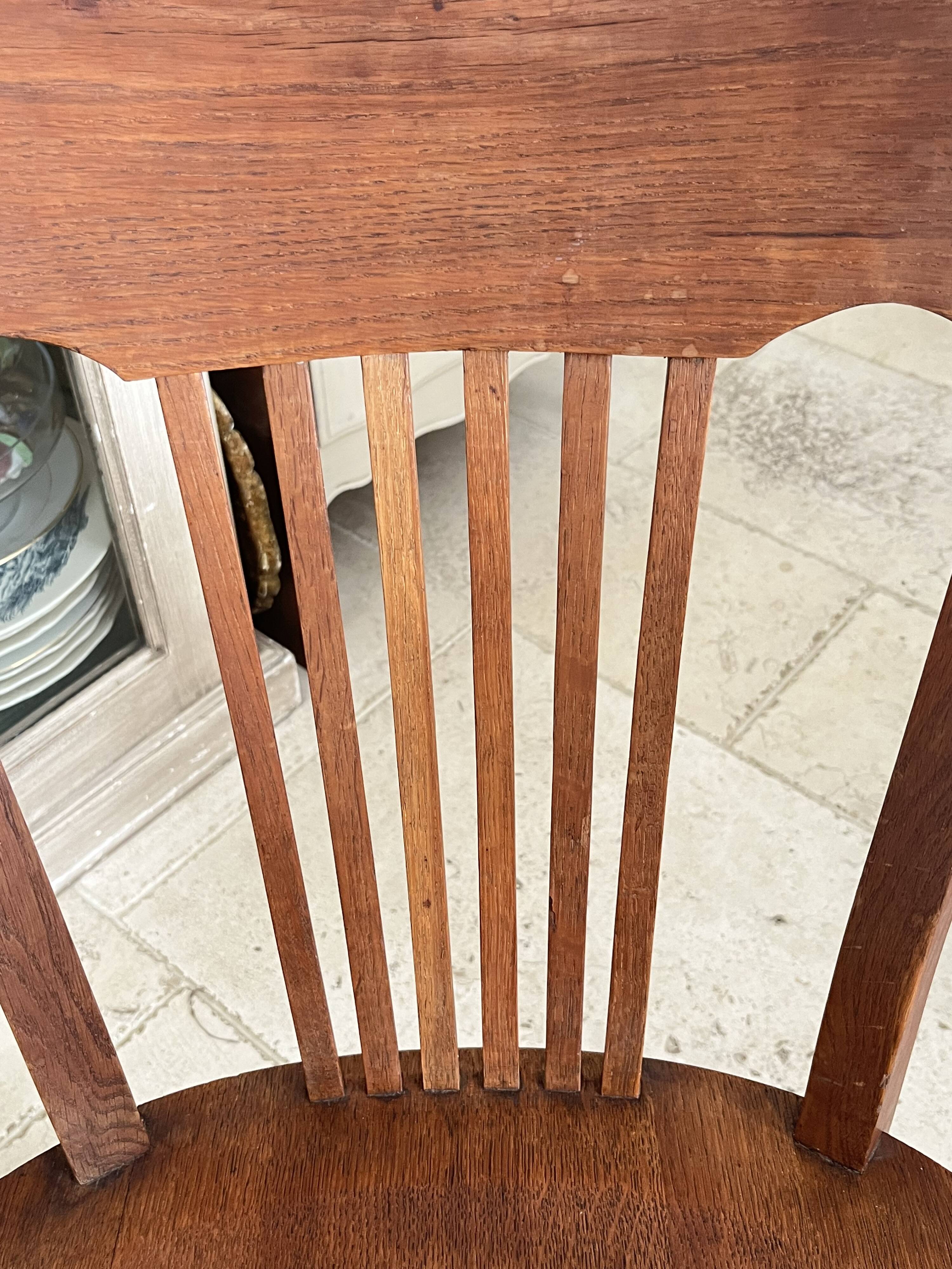 Fauteuil pivotant américain en chêne