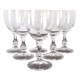 Set of 6 stemmed glasses