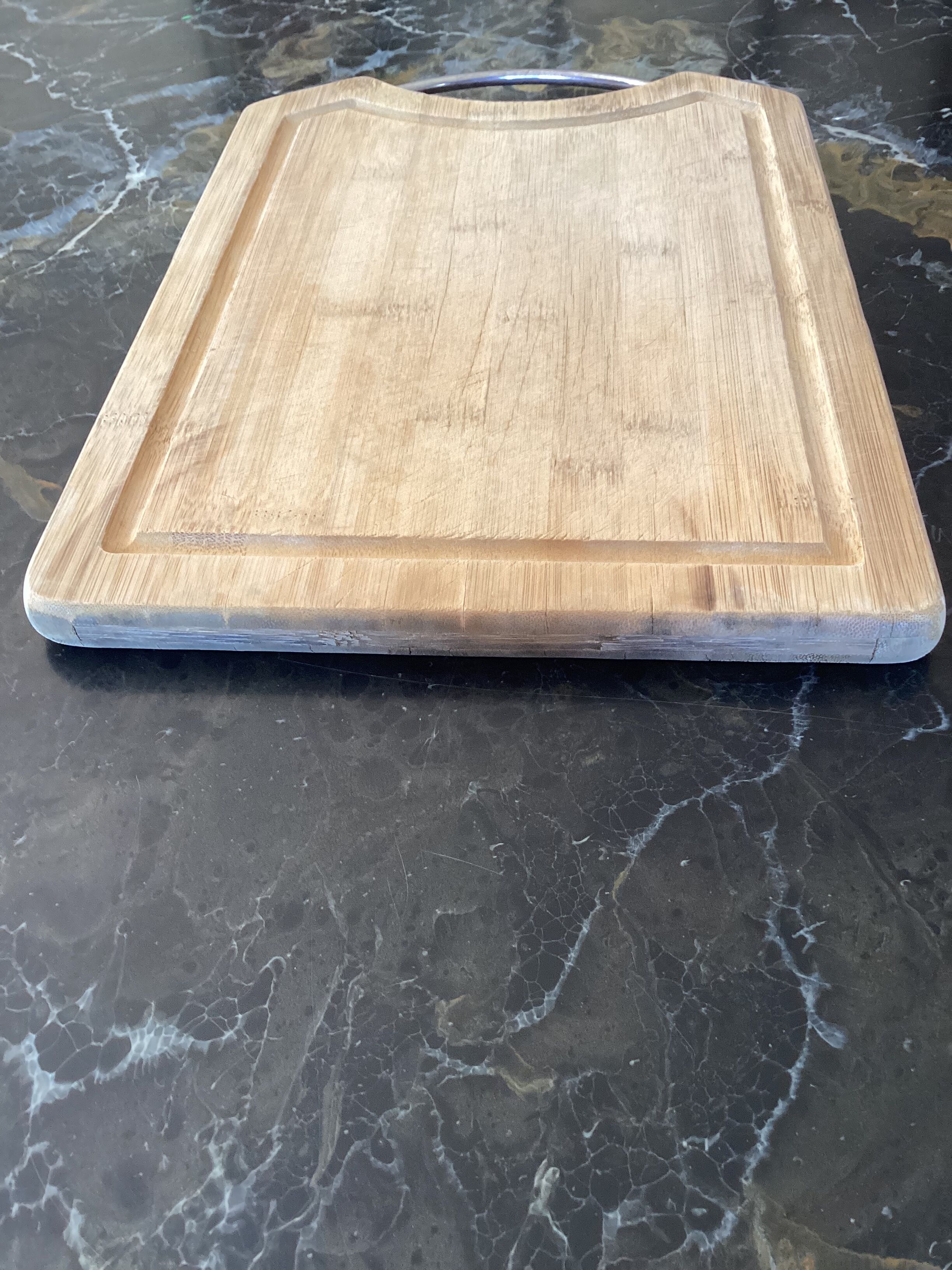 Clear wood cutting board