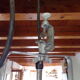 Industrial workshop lamp suspension