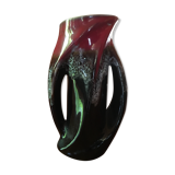 Large Vallauris vase with double coves