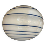 Murano Style Glass Pendant Swirling Blue and White