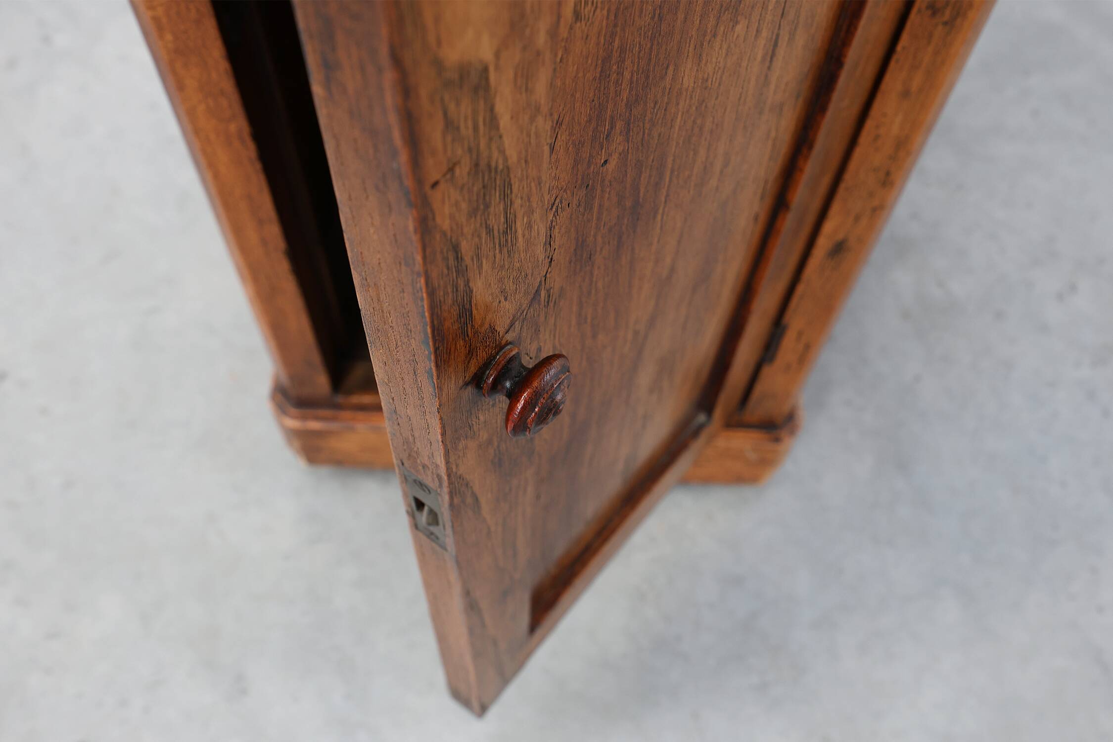 Art Deco walnut bedside cabinet, Belgium, 1920s