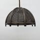 Vintage rattan and webbing hanging lamp 1970s retro