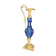 Cut blue crystal jug and gilded bronze, attributed to Baccarat.