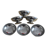 Vintage stainless steel ice cream cups