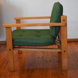 Fauteuil Mid-Century en vert années 1950/60