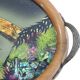 Old serving tray with mother-of-pearl leaf decor / vintage