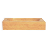 Light wood rectangular bowl