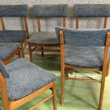 6 chairs in teak of the 70s