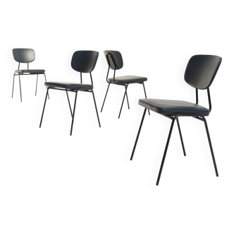 Ensemble de 4 chaises modèle "CM" par Pierre Guariche pour Meurop, 1960