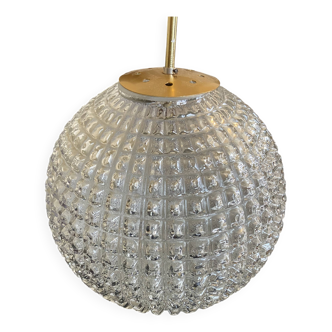 Lampe suspension 1960, boule holophane