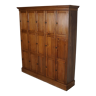 Antique Church Dutch Pitch Pine Locker Cabinet, 1930s