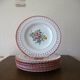 Kg luneville "reverber" 6 pierced plates antique earthenware flowers ø14.5 cm