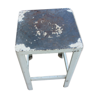 Tabouret d'atelier en fer tole industriel 1950/1960