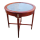 Antique Louis XVI style bouillotte table with marble top