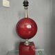 Lamp by Philippe Barbier Vintage 1970s France Burgundy Color