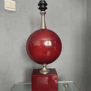 Lamp by Philippe Barbier Vintage 1970s France Burgundy Color