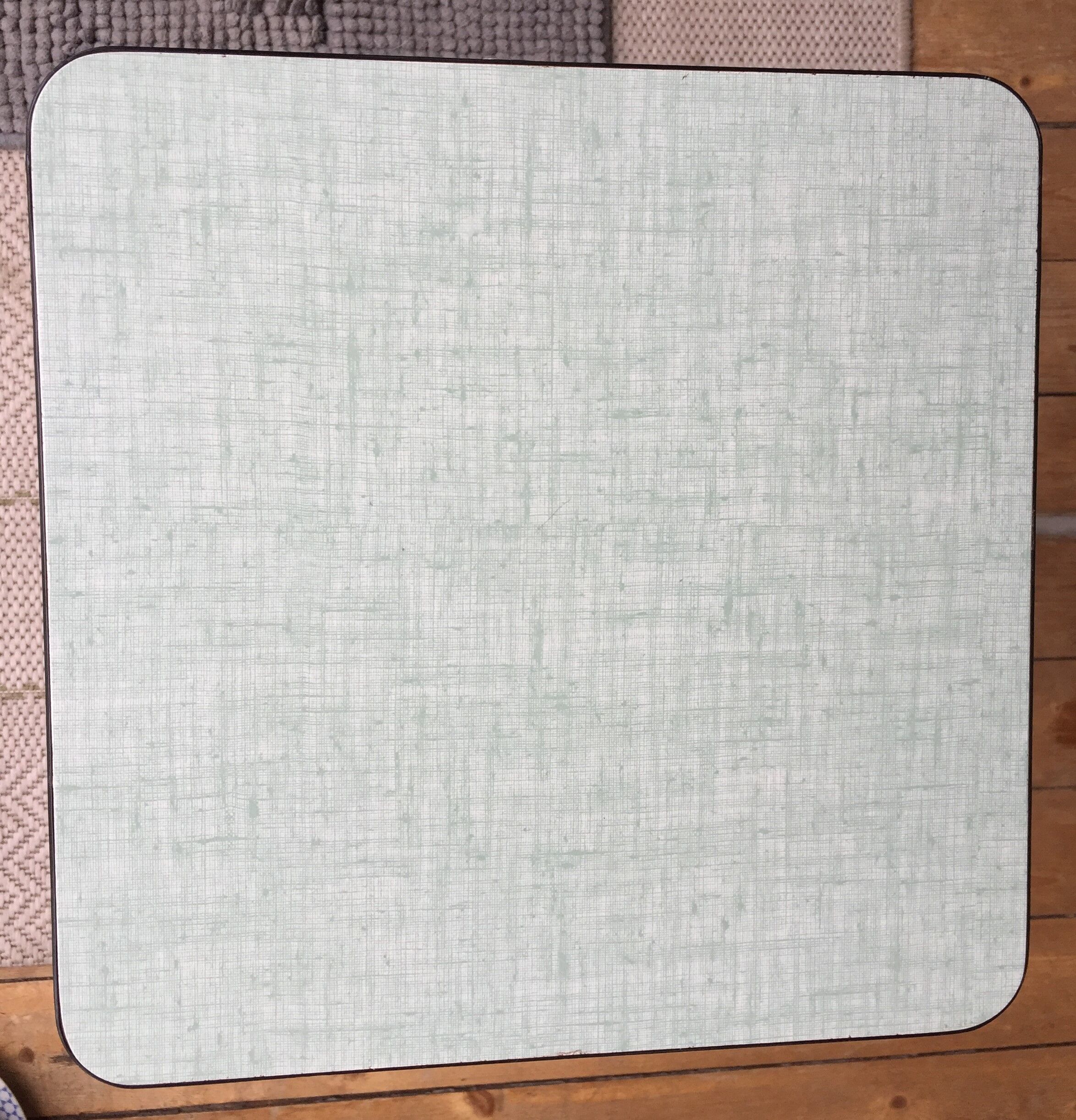 Duo of vintage matching stools in 60s formica brand Elem