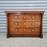Empire period chest of drawers in light oak