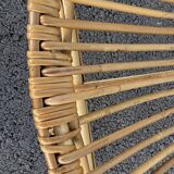 Armchair child wicker shell 70s