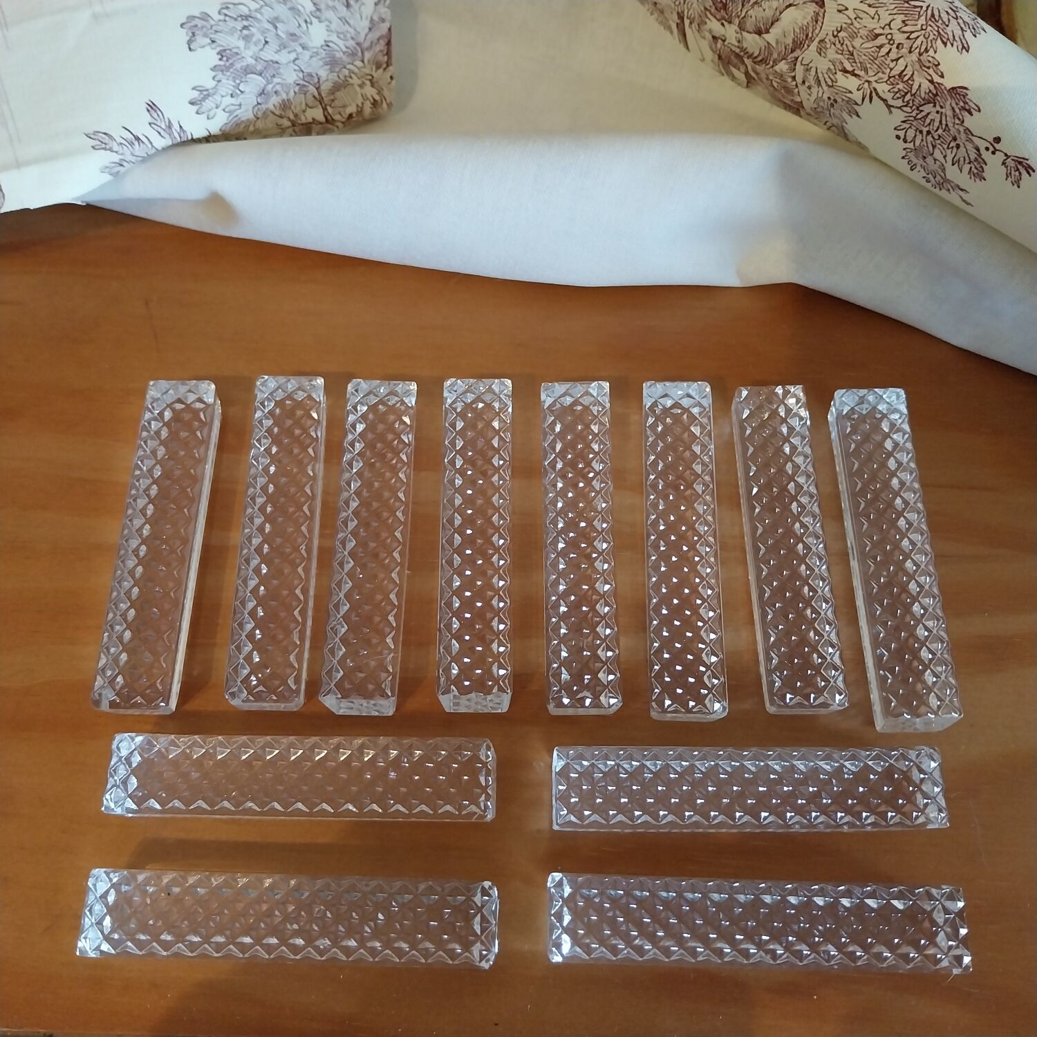 Antique crystal knife rests